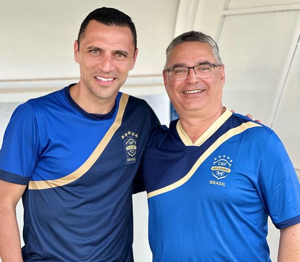 Rômulo durante curso na CBF — Foto: Reprodução