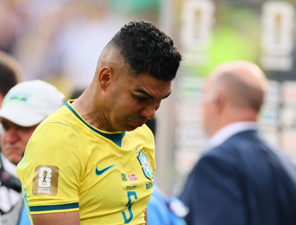 Casemiro lamenta eliminação do Brasil — Foto: Caean Couto/Reuters