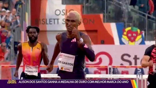 Alison dos Santos ganha medalha de ouro com o melhor marca do ano - Programa: Globo Esporte SP 