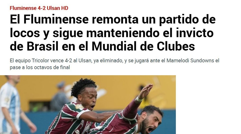 Jornal Marca da Espanha — Foto: Reprodução