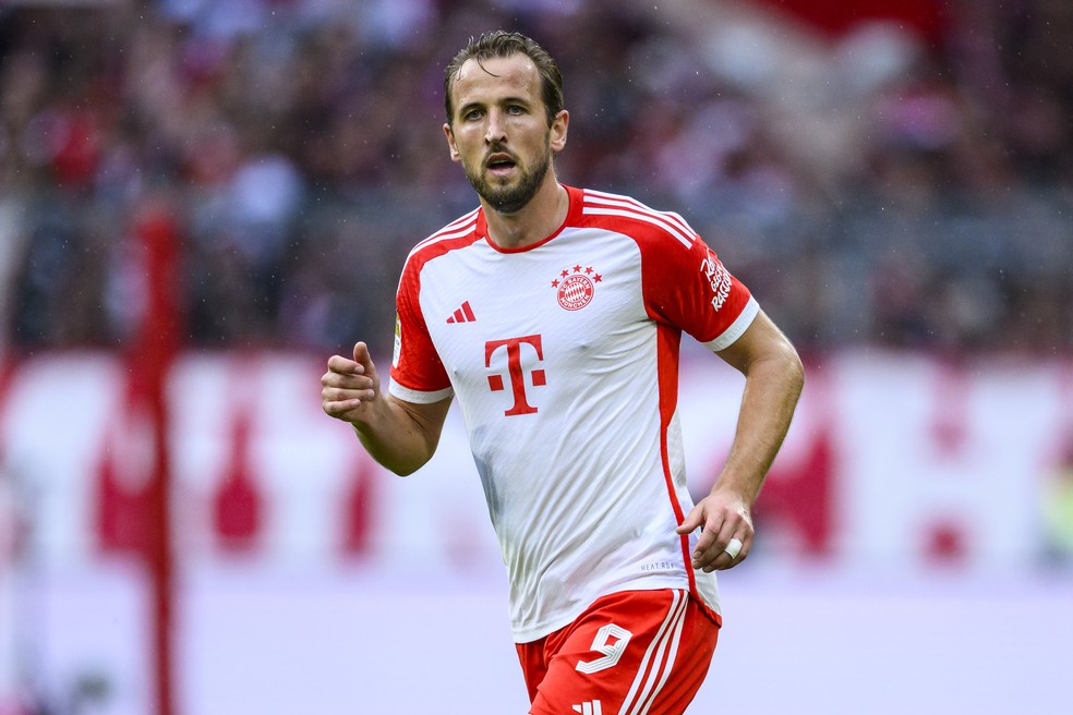 Harry Kane em ação com a camisa do Bayern Munich — Foto: picture alliance / GettyImages