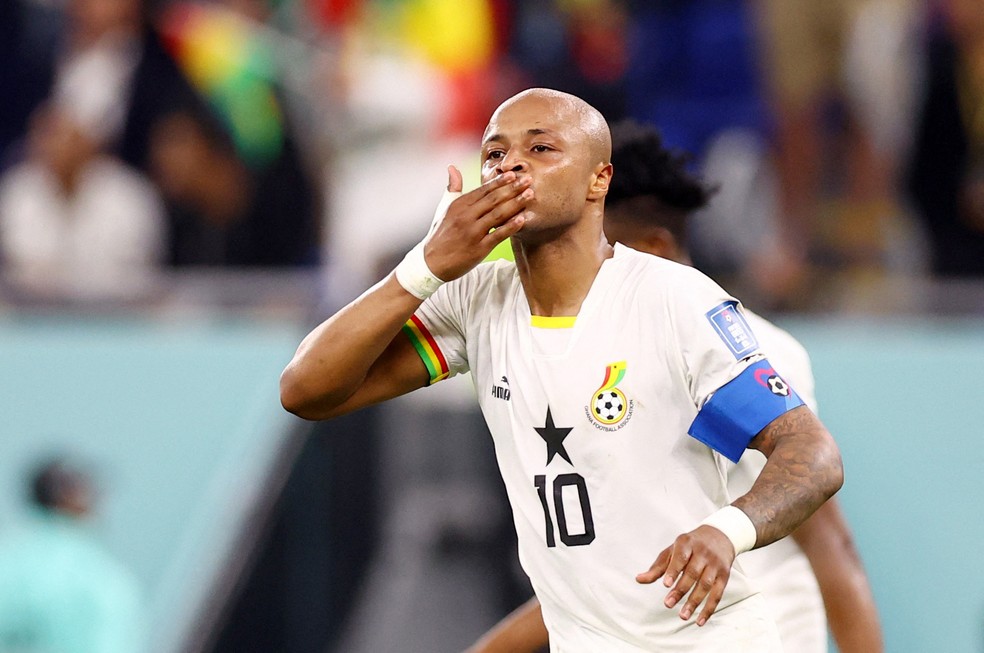André Ayew esteve na última Copa do Mundo — Foto: Hannah McKay/Reuters