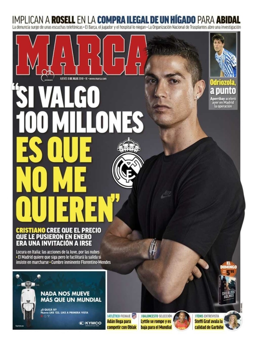 Capa de jornal espanhol traz CR7 na bronca por pre o de multa