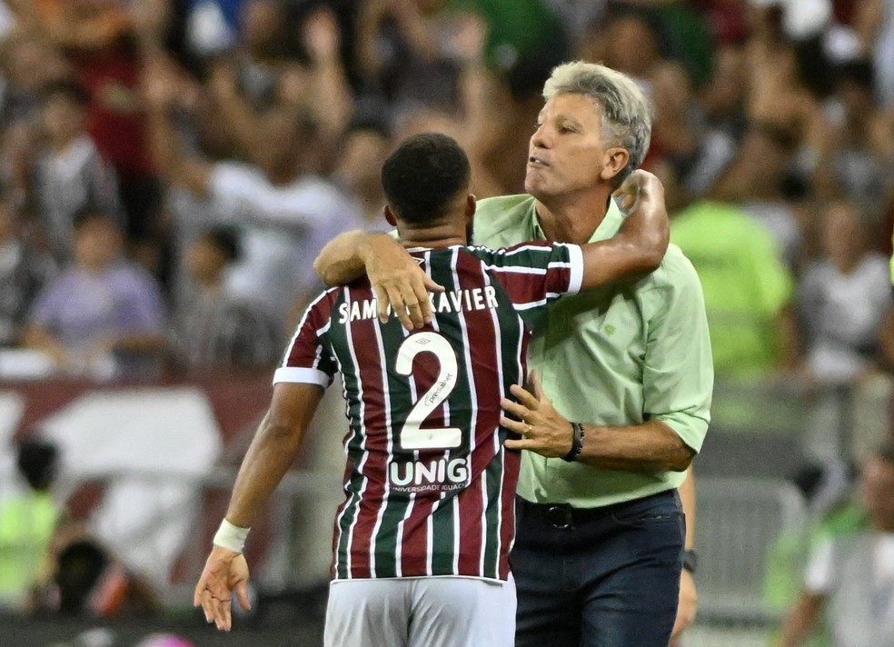 Samuel Xavier e Renato Gaúcho — Foto: André Durão
