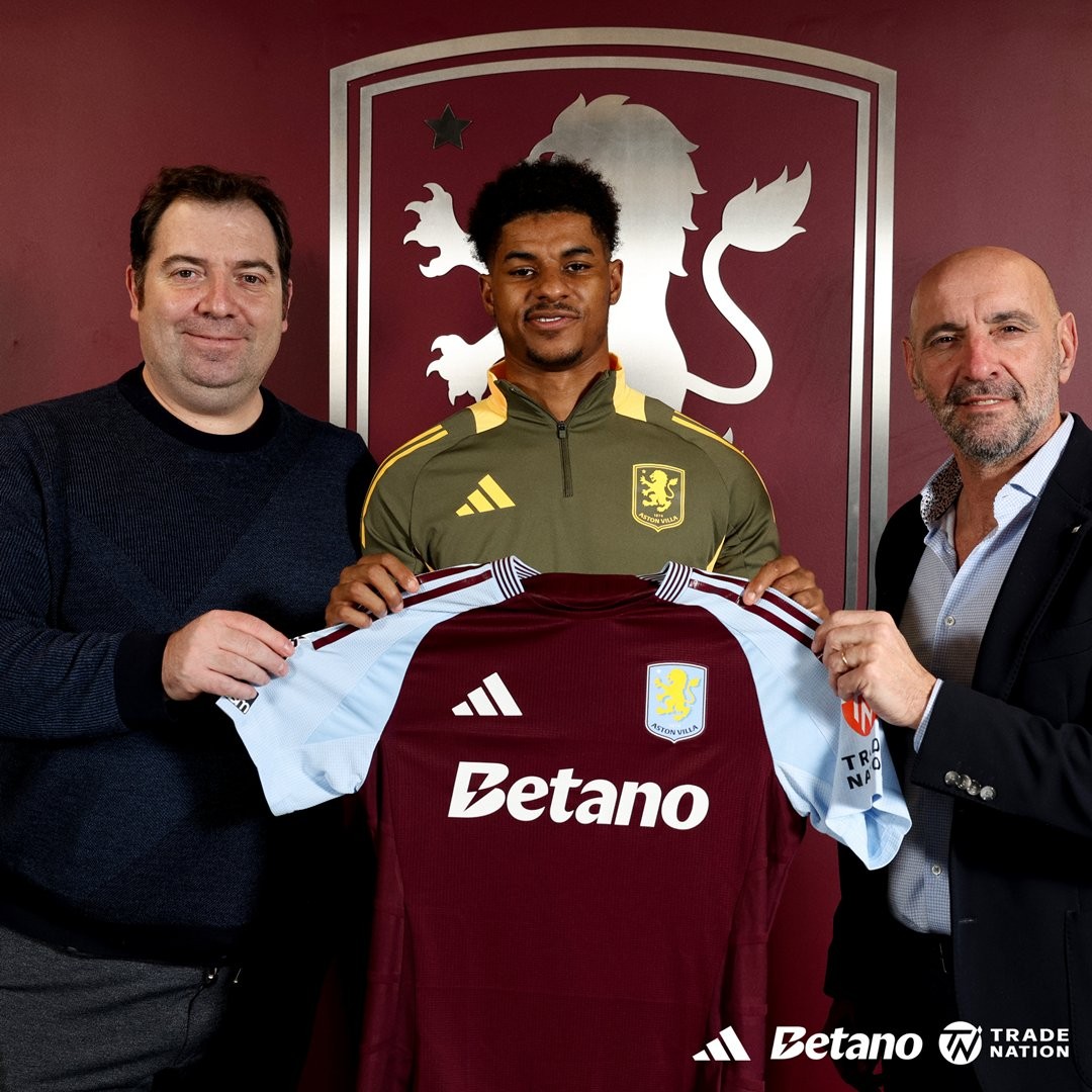 Aston Villa contrata Rashford, do Manchester United, por empréstimo