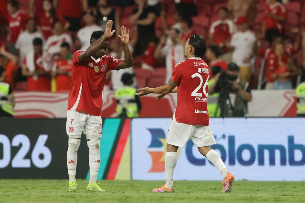 Carbonero e Bernabei, gringos do Inter — Foto: Ricardo Duarte/Divulgação, Internacional