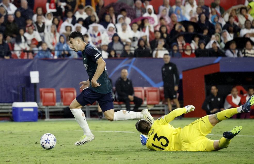Martinelli celebra com gol em seu primeiro jogo na Champions League, Esporte