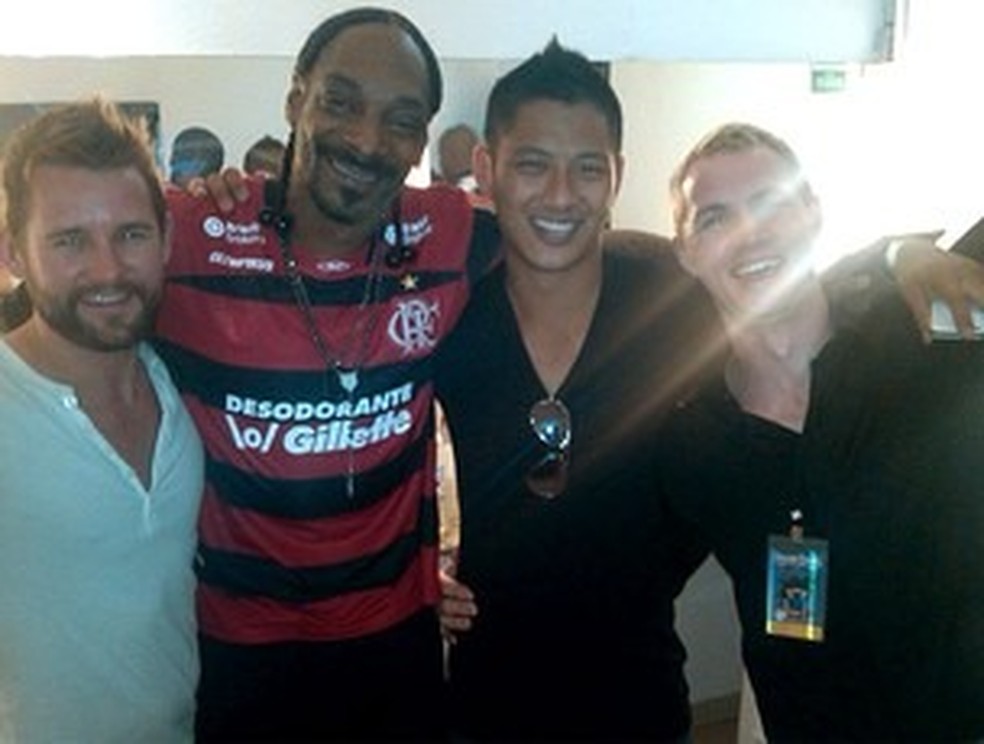 Snoop Dogg com camisa do Flamengo em 2011 — Foto: Divulgação