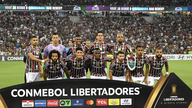 Time titular do Fluminense em partida contra o Colo-Colo, pela fase de grupos da Libertadores