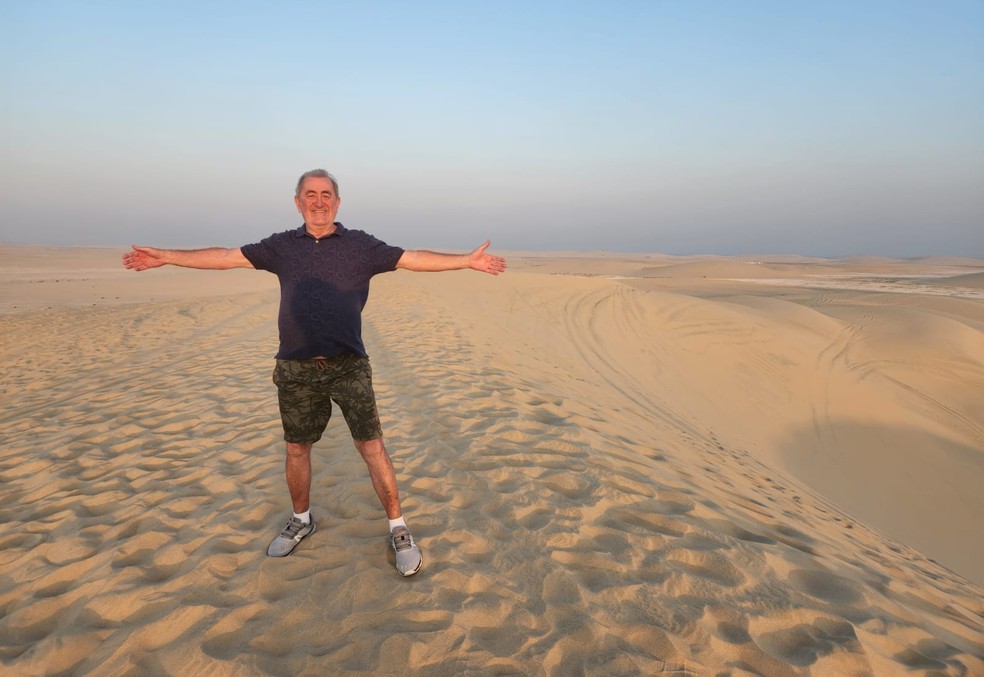 Pescaria, caminhadas, viagens e esporte são alguns dos hobbies do bancário aposentado — Foto: Arquivo Pessoal