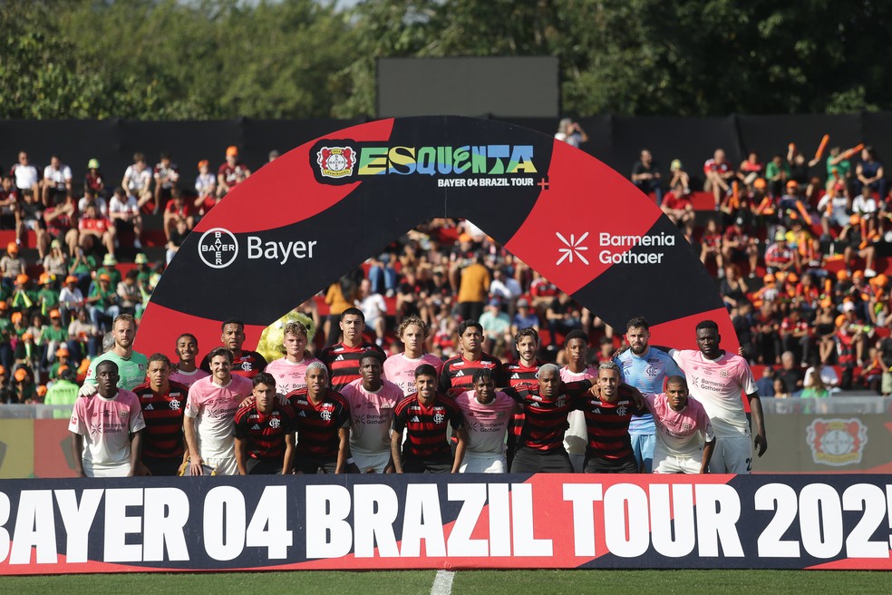 Flamengo Sub-20 x Bayer Leverkusen em amistoso na Gávea — Foto: Gilvan de Souza / Flamengo