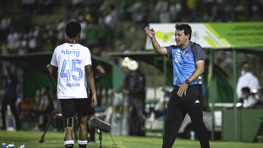 "Futuro brilhante": afastado do elenco, Riquelme foi xodó de Diniz na primeira passagem no Vasco - Lateral-esquerdo de 22 anos está fora dos planos e não é relacionado para uma partida desde janeiro