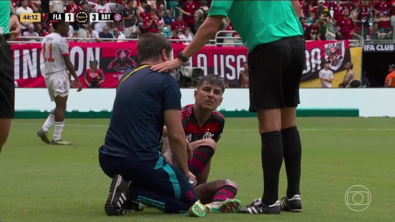 Pulgar já teve mesma fratura em 2023, no Flamengo; veja quanto tempo levou a recuperação