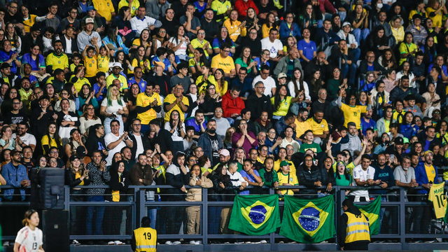 Torcida do Brasil em amistoso contra o Japão