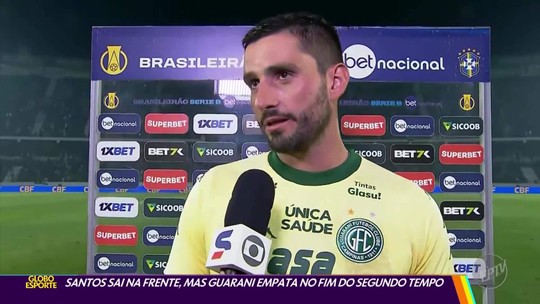 "Jogo mais importante da minha carreira", afirma Pegorari após volta aos gramados pelo Guarani - Programa: Globo Esporte - Campinas/Piracicaba 