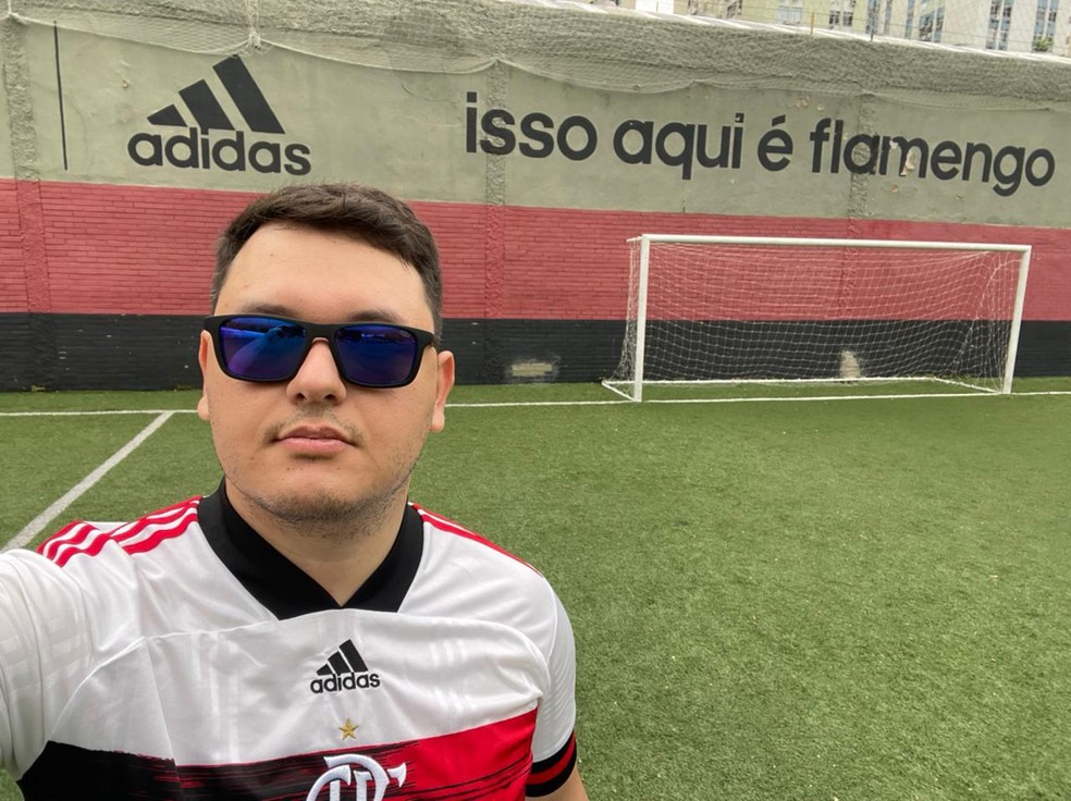 Afonso Azevedo exibe paixão pelo Flamengo — Foto: Arquivo Pessoal
