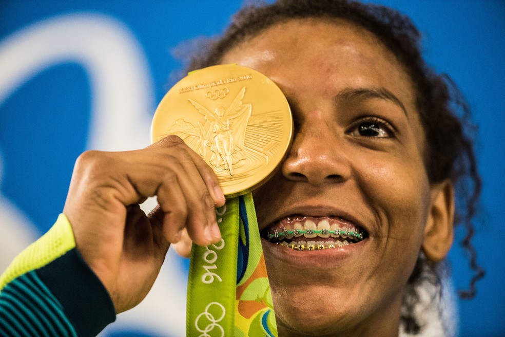 Rafaela Silva, campeã olímpica, será embaixadora dos Jogos da Juventude — Foto:  Danilo Verpa/NOPP