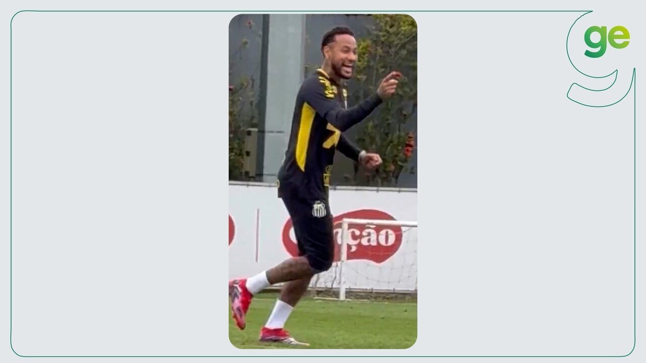 Treino do Santos: Neymar trabalha normalmente e deve voltar contra o Fluminense