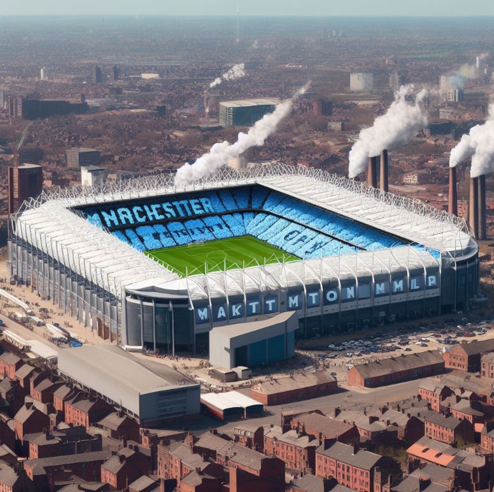 Manchester City - Indústria de algodão — Foto: Reprodução