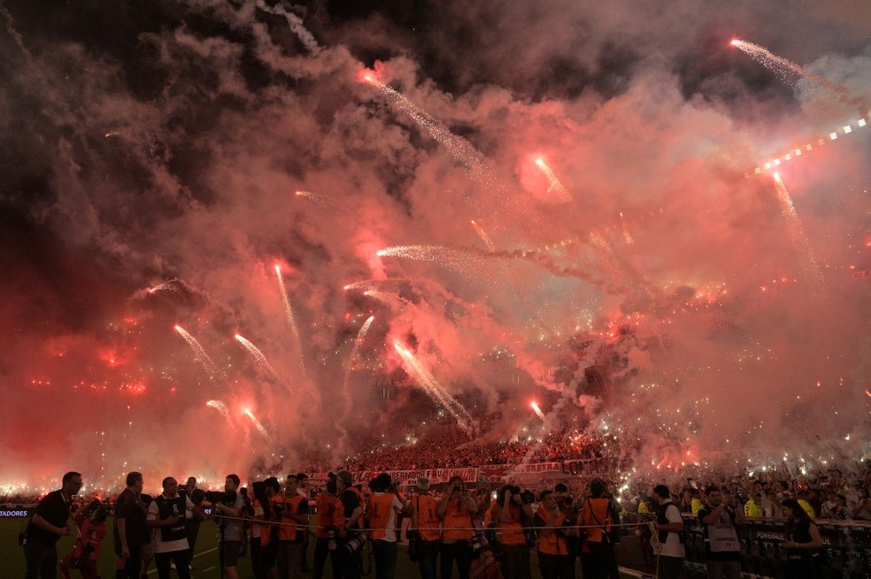 River Plate, Monumental de Núñez, Galo, Atlético-MG — Foto: JUAN MABROMATA / AFP