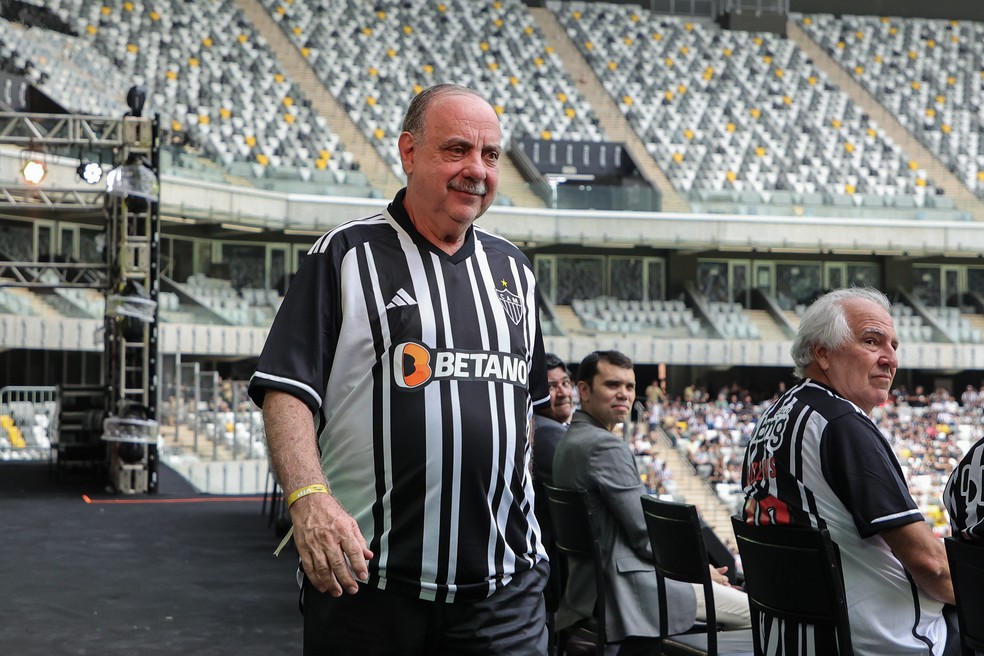 Fuad Noman, prefeito de Belo Horizonte, na Arena MRV — Foto: Pedro Souza/Atlético-MG