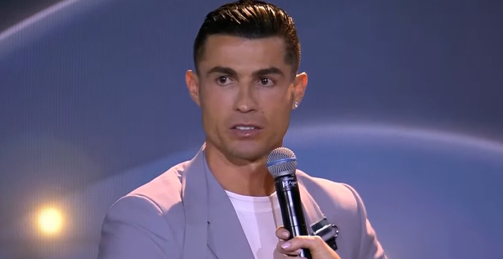 Cristiano Ronaldo no Global Soccer Awards — Foto: Reprodução