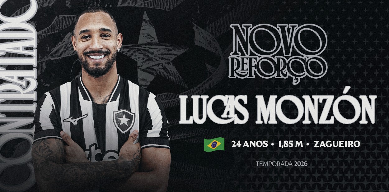 Botafogo oficializa contratação do zagueiro Lucas Monzón até 2029