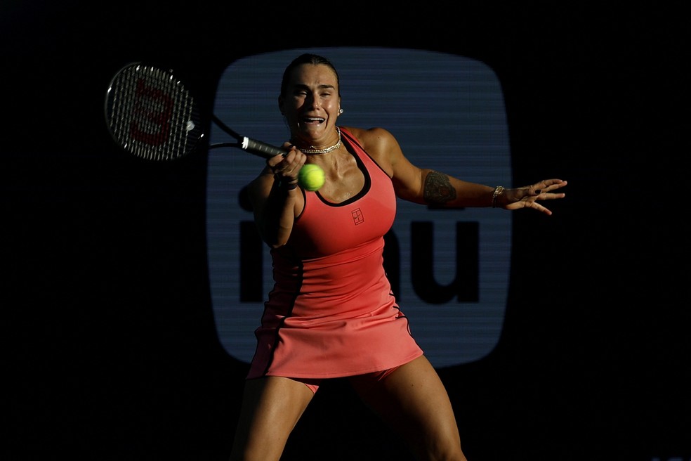 Aryna Sabalenka no Miami Open — Foto: Geoff Burke-Imagn Images