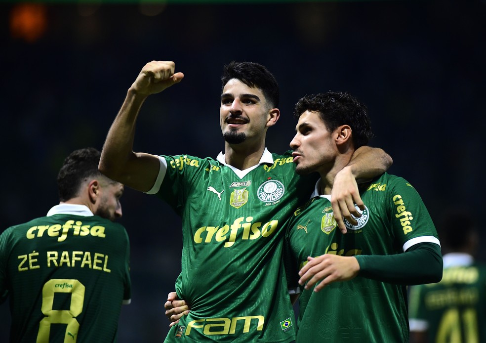 Gol de Flaco L�pez em Palmeiras x Juventude � Foto: Marcos Ribolli