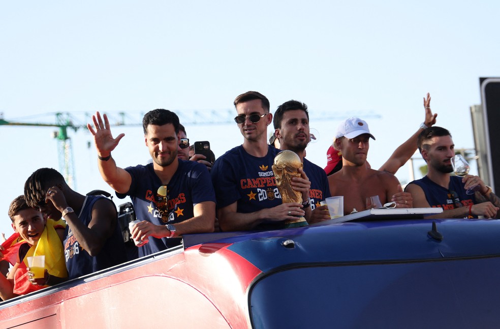Desfile Espanha Campeã Copa do Mundo — Foto: REUTERS/Alejandro Martinez Velez