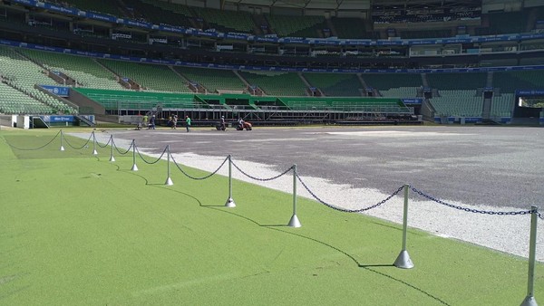 Novo tapete!! Reforma do gramado avança e retorno ao Allianz Parque ganha data