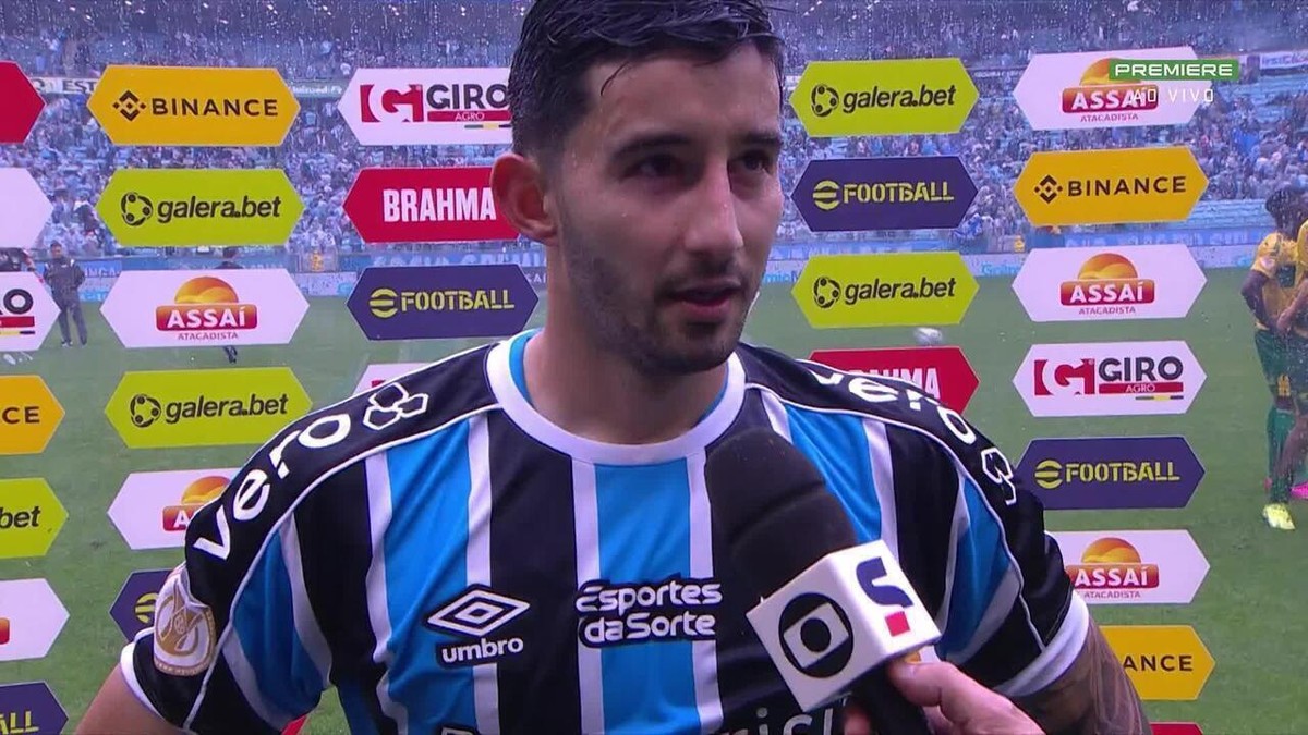 Com vitória sobre o Cuiabá, Villasanti vê Grêmio na briga pelo Brasileirão: Objetivo é o título