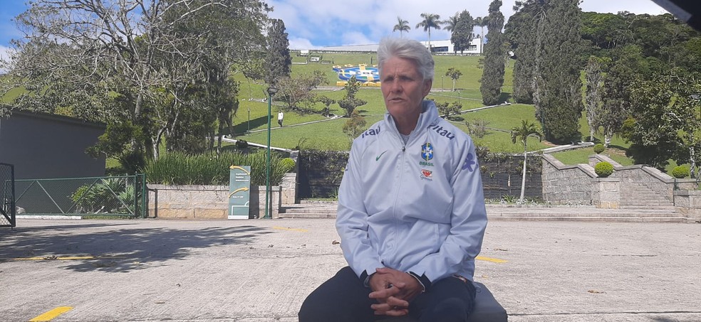 Pia Sundhage, técnica da seleção brasileira feminina — Foto: Allan Caldas