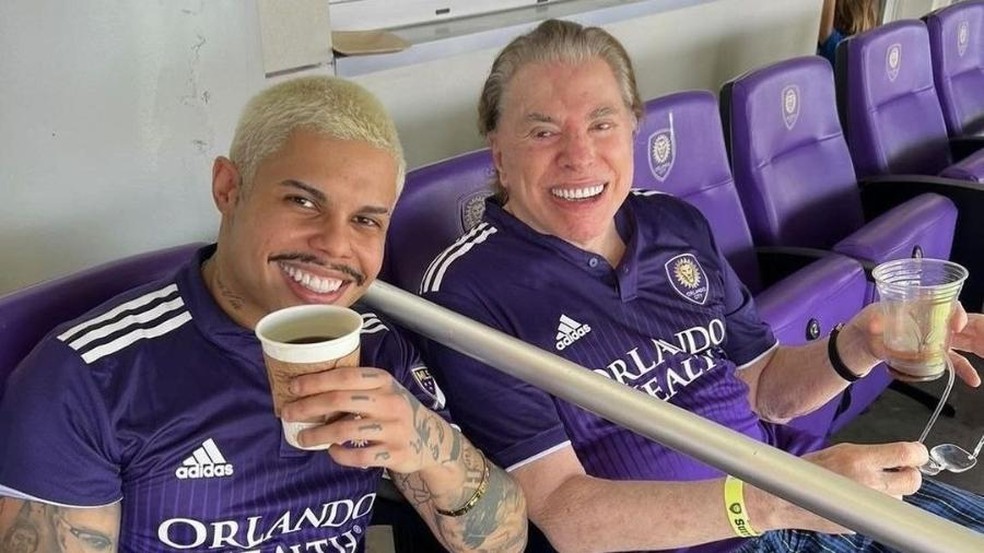 Silvio Santos, em 2022, no jogo do Orlando City — Foto: Reprodução