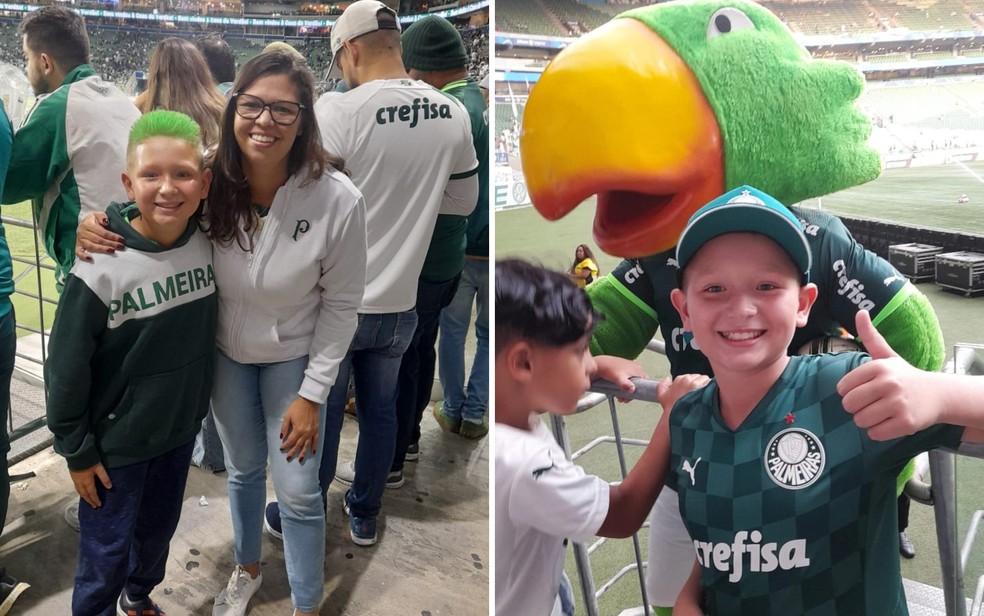 Daniel tem 10 anos e é presença constante em jogos do Palmeiras no Allianz Parque — Foto: Acervo Pessoal