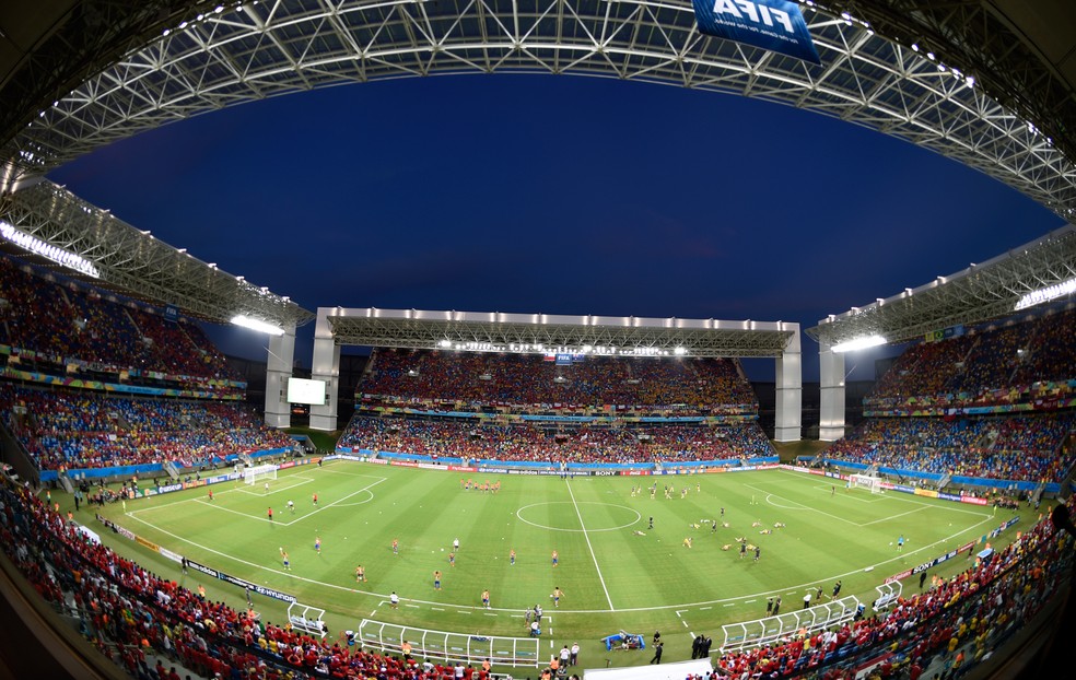 Austrália x Chile, Arena Pantanal, Copa do Mundo 2014 — Foto: AFP
