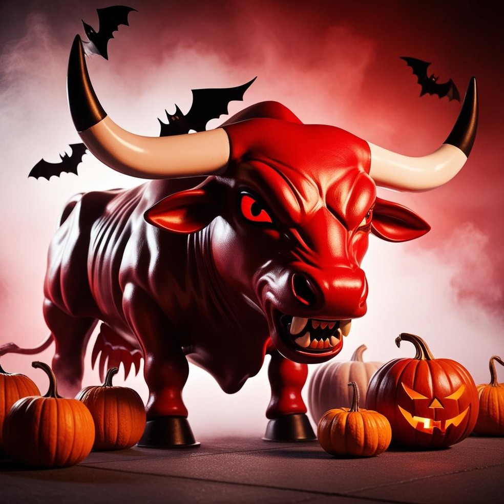 Mascote do Bragantino para o halloween criado através de inteligência artificial — Foto: ge