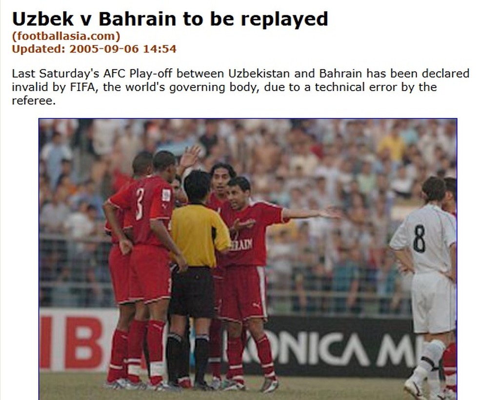 Imprensa internacional repercutiu anulação de jogo entre Uzbequistão e Bahrein