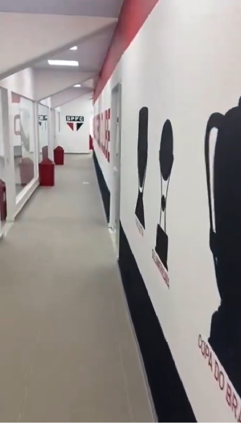 São Paulo reforma o vestiário do CT — Foto: Reprodução