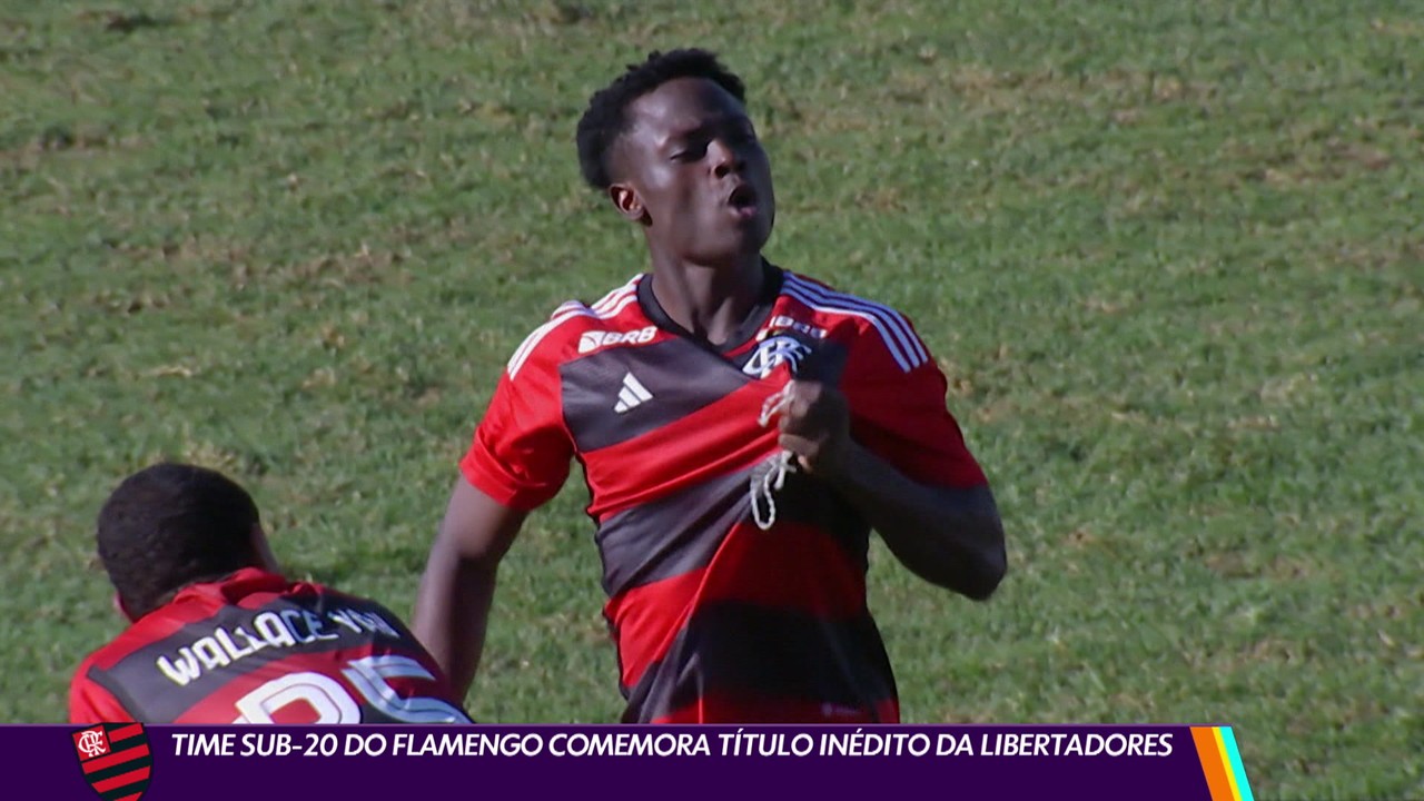 Time sub-20 do Flamengo comemora título inédito da Libertadores