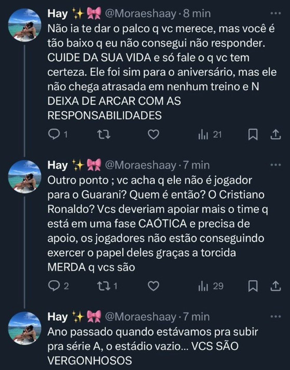 Esposa de Wenderson rebate críticas da torcida sobre fotos em aniversário de Neílton durante folga do elenco bugrino — Foto: Reprodução Redes Sociais