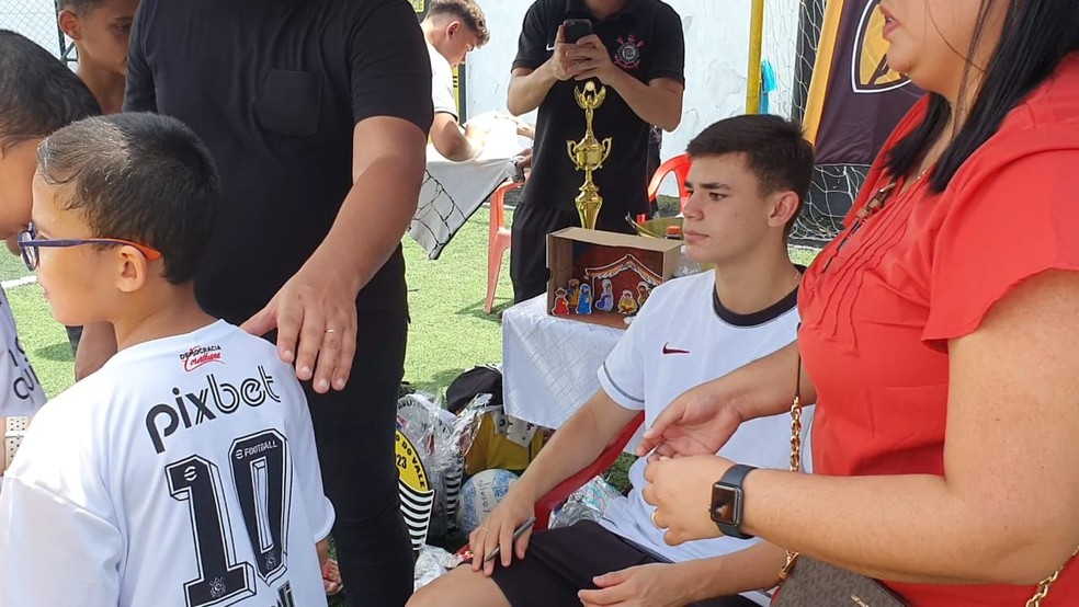 Gabriel Moscardo participou de evento beneficente em São José dos Campos — Foto: João Delfino/ ge