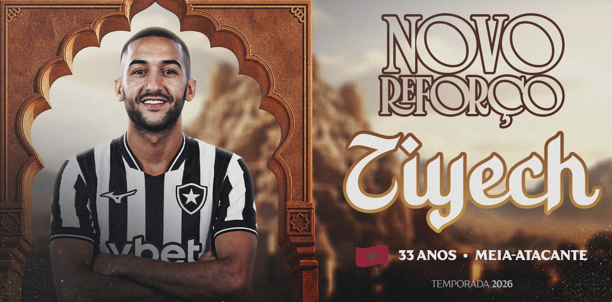 Botafogo anuncia contratação de Ziyech