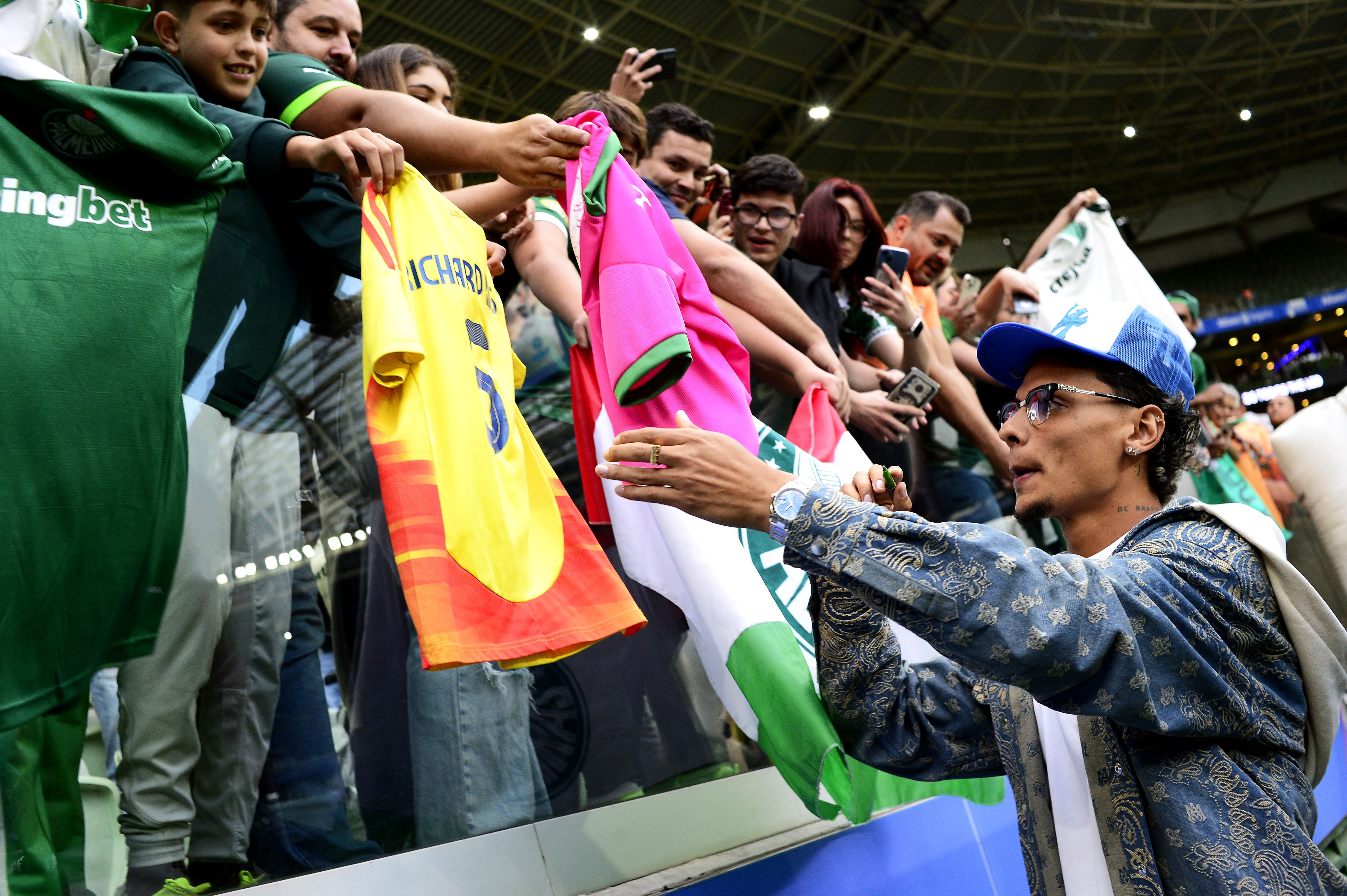 Despedida discreta de Richard Ríos do Palmeiras no Allianz Parque.