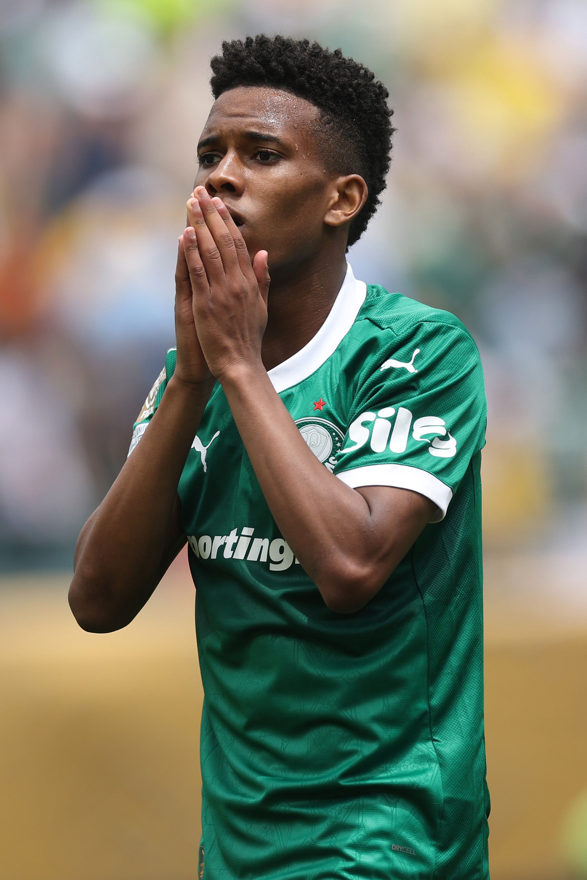 Estêvão sai de campo irritado com substituição em Palmeiras x Botafogo