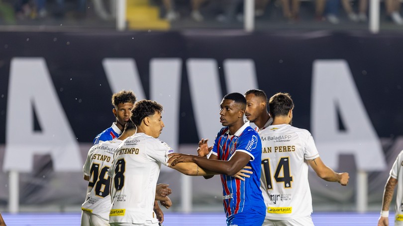 Análise: com um a mais, Bahia não segura o Santos em campo alagado e continua fora do G-5