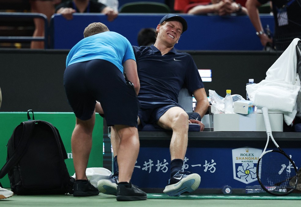 Jannik Sinner no Masters 1.000 de Xangai — Foto: REUTERS/Go Nakamura