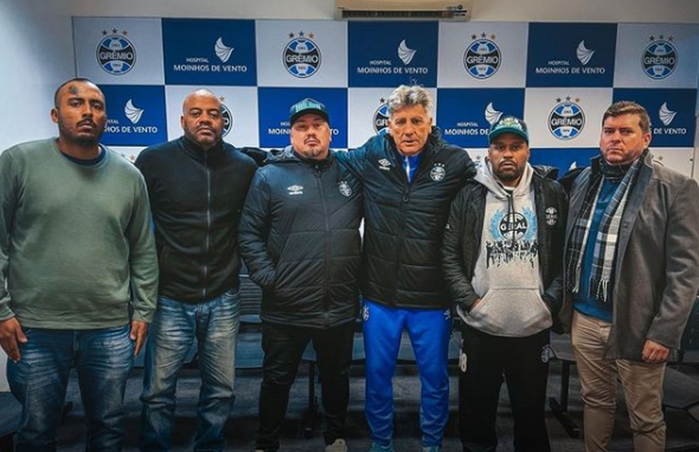 Torcida do Grêmio tem reunião com Renato — Foto: Reprodução/Instagram