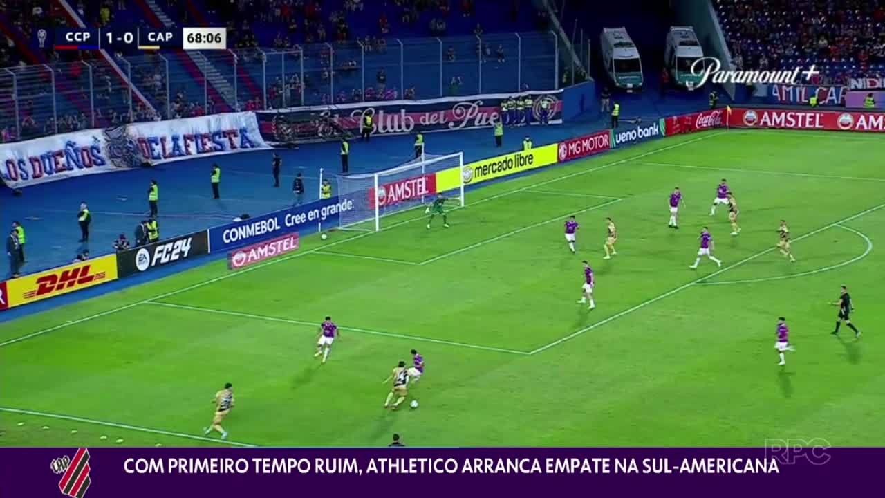 Com primeiro tempo ruim, Athletico arranca empate na Sul-Americana