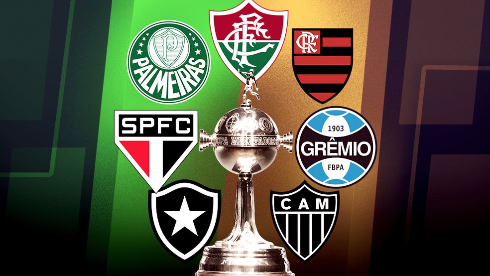 Times brasileiros na disputa da Libertadores 2024 — Foto: Infoesporte/ge